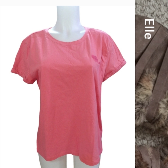 Size L pink Elle short sleeve casual top - Picture 11 of 11